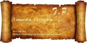Tamaska Piroska névjegykártya