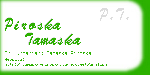 piroska tamaska business card